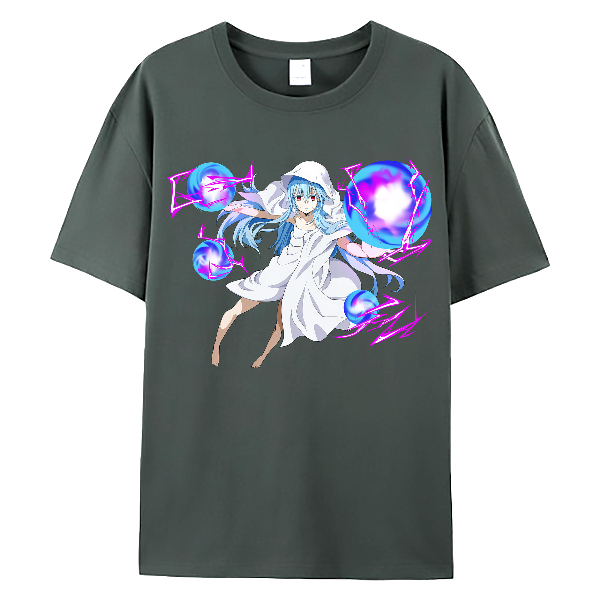 （画像用） 転スラ Regarding Reincarnated to Slime 綿100％ メンズ半袖Tシャツ｜肌触りやわらか＆通気性